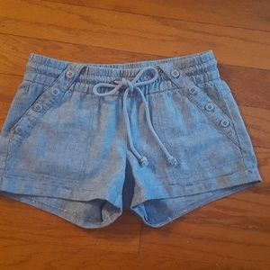 Rewind cotton Linen blend shorts.